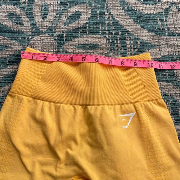 Gymshark Vital Seamless Leggings Yellow 7/8 High Waisted - Size XS/S - Picture 5 of 7